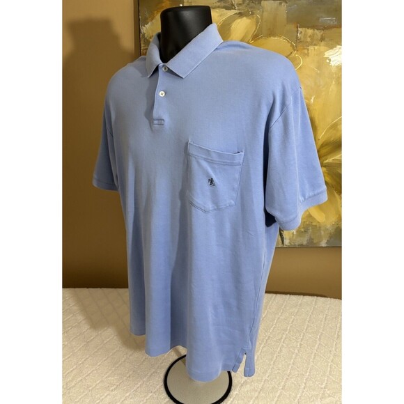 Lauren Ralph Lauren Light Blue Men’s Polo Front Pocket With Logo  Size Medium - Picture 5 of 13